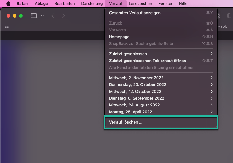 Safari Browserdaten Löschen 1
